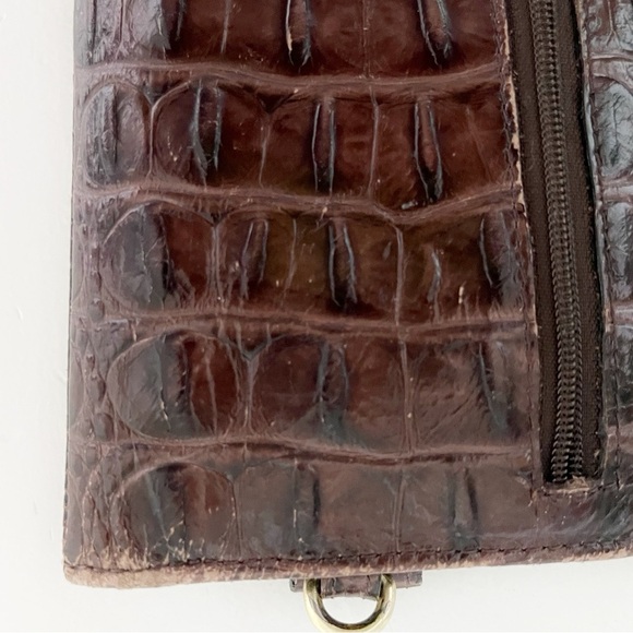 BRAHMIN The Jane Regal pecan brown mini genuine leather roomy Wallet - Picture 6 of 7